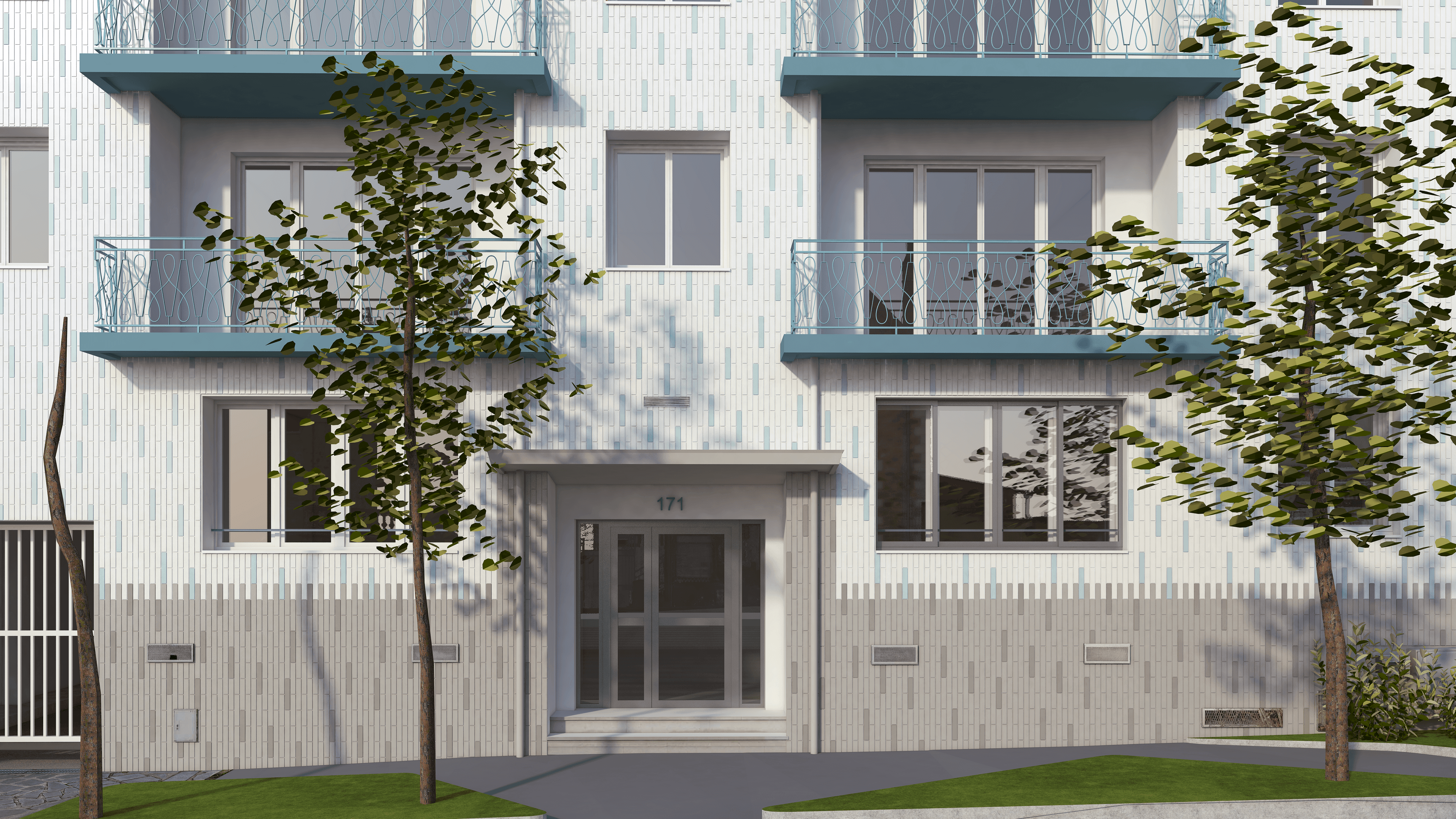 Visuel du projet, Entrée façade Sud