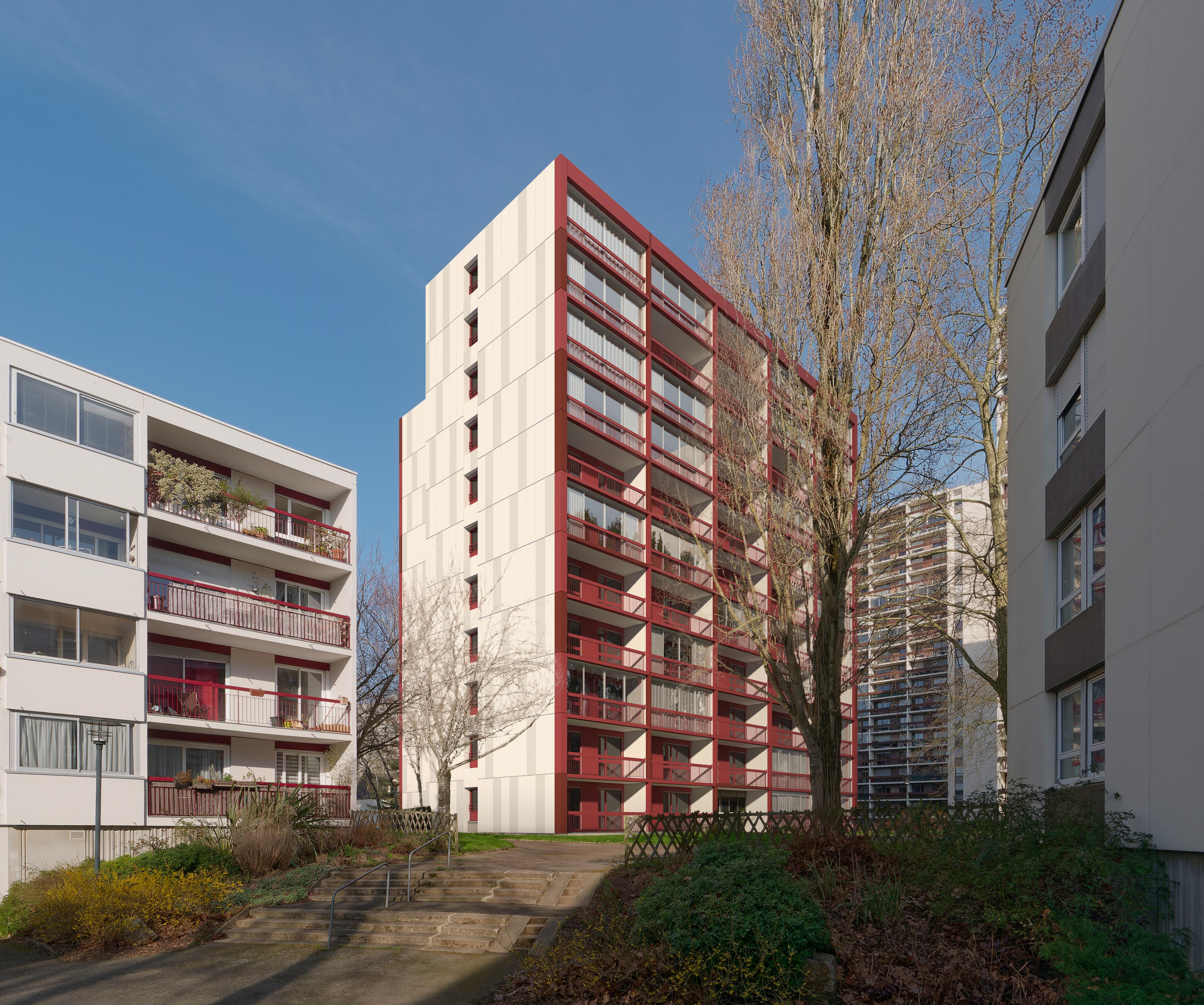 Visuel du projet, angle Sud-Ouest